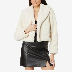 Blank NYC Women's Ivory Teddy Jacket